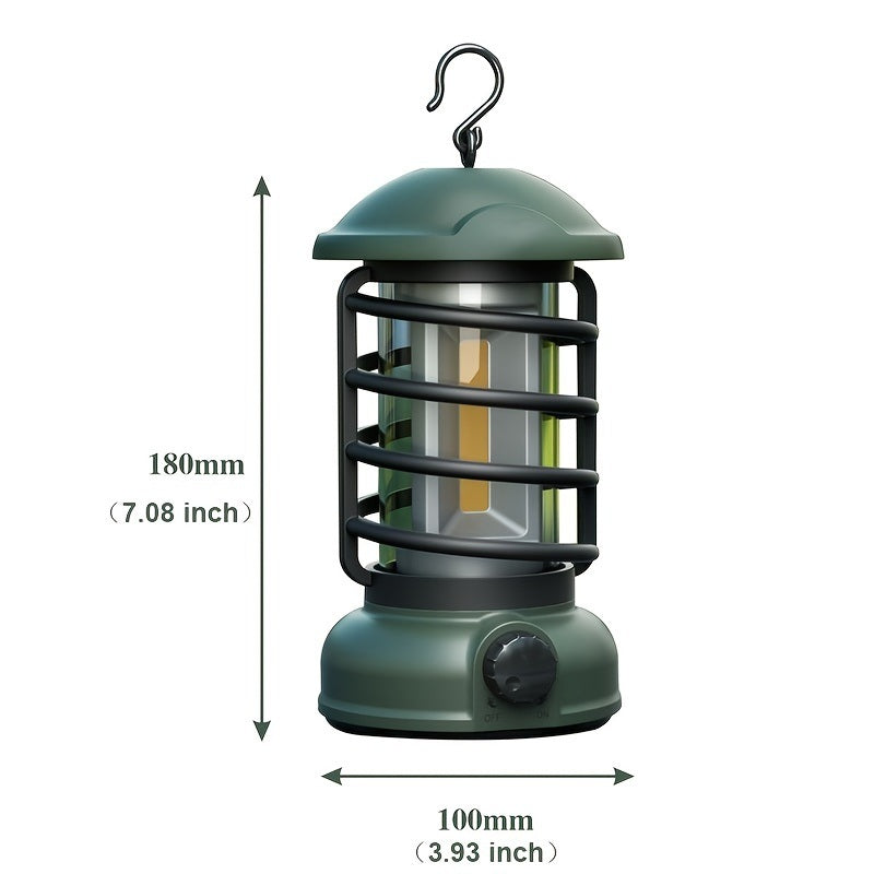 400 Lumens NEW Retro Camping Lights; Atmosphere Tent Lights COB Battery Lighting Hanging Lights; Outdoor Camping Accessories Doba